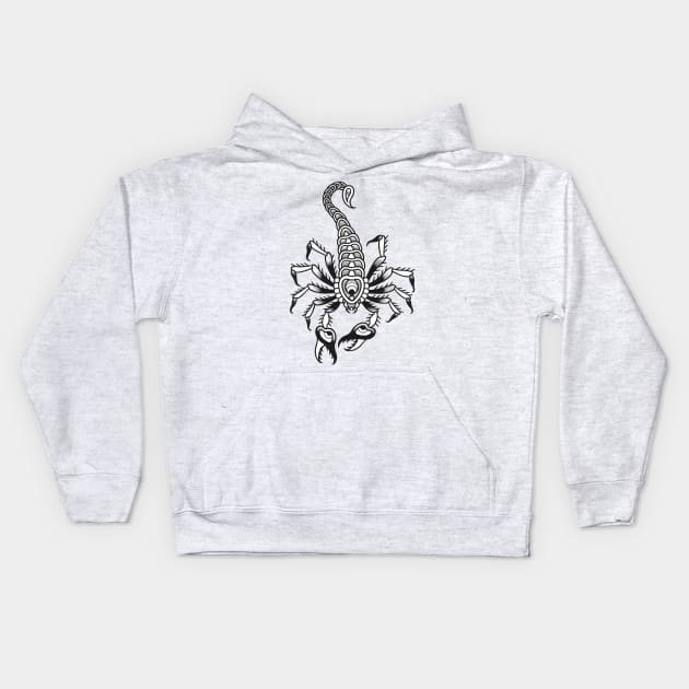 Lurking Scorpion Kids Hoodie by Jake B